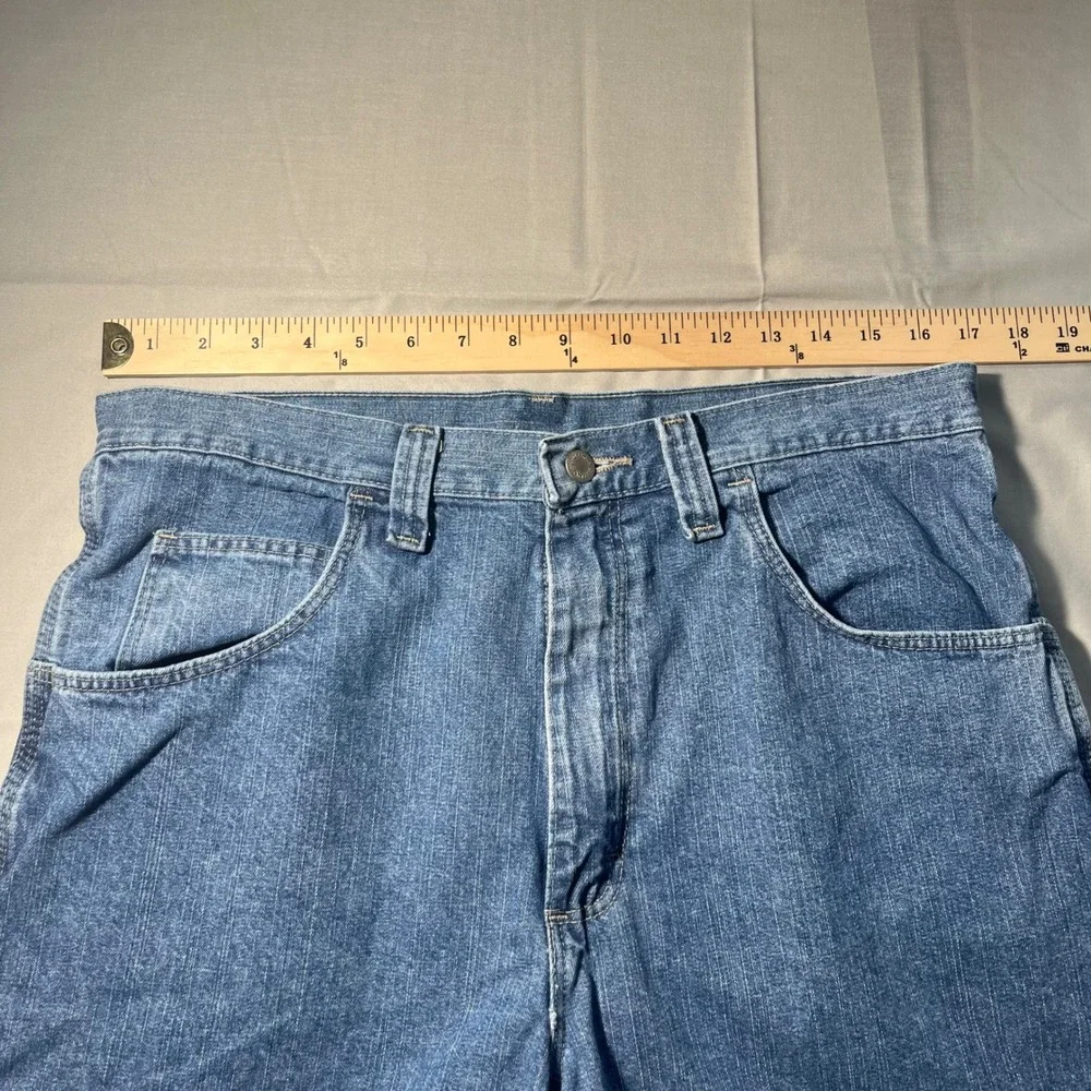 Vintage Wrangler Carpenter Denim Shorts Set Mens 33 Blue 100% Workwear Utility